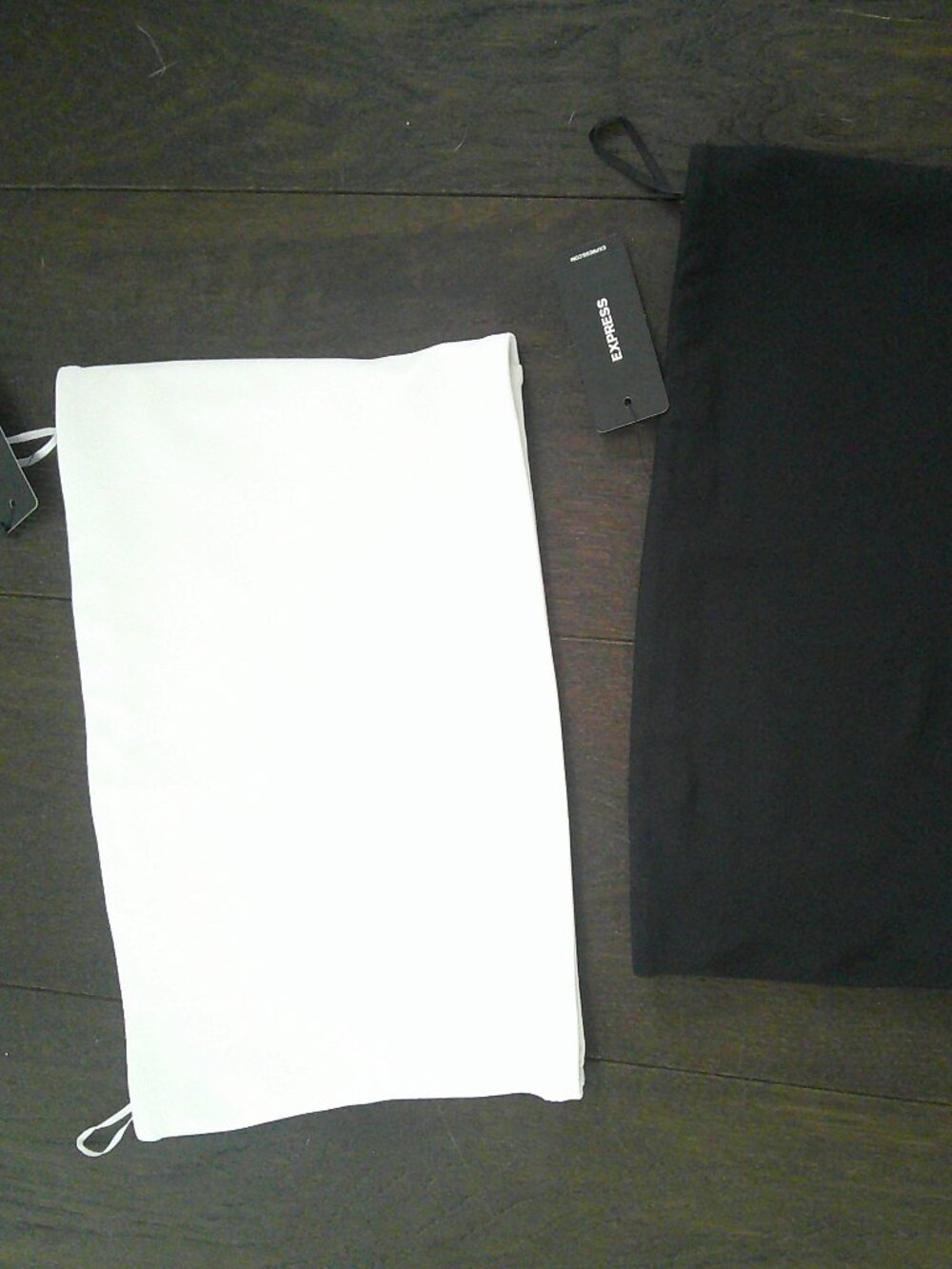 NWT Express Strapless Black & White Crop Top Set